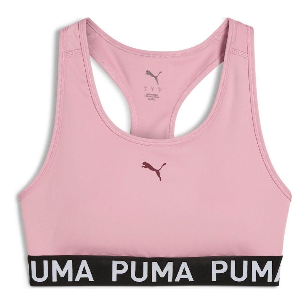 (WMNS) PUMA 4Keeps Ribbed Mid-Impact Sports Bra 'Pink' 526962-10