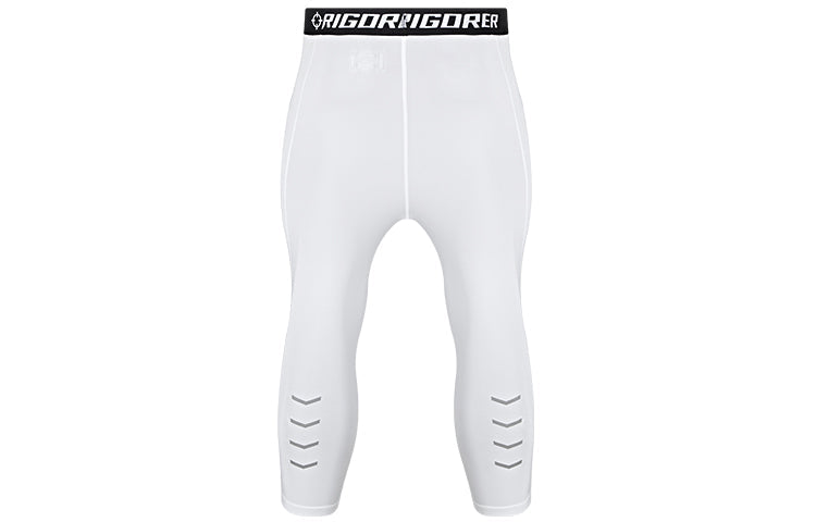 Rigorer Compression Leggings 3/4 with Reflective Print 'Black White' Z119111402
