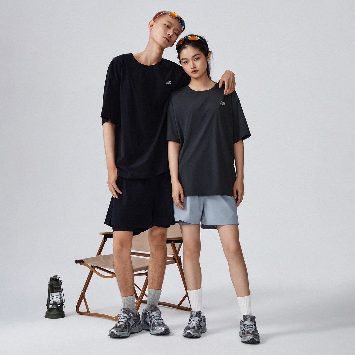 New Balance NB Logo 2 In 1 Short Asia Sizing 'Grey' NVE25121-GR