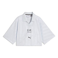 (WMNS) PUMA x BMW M Motosport Cropped Polo 'Silver Mist' 634905-07