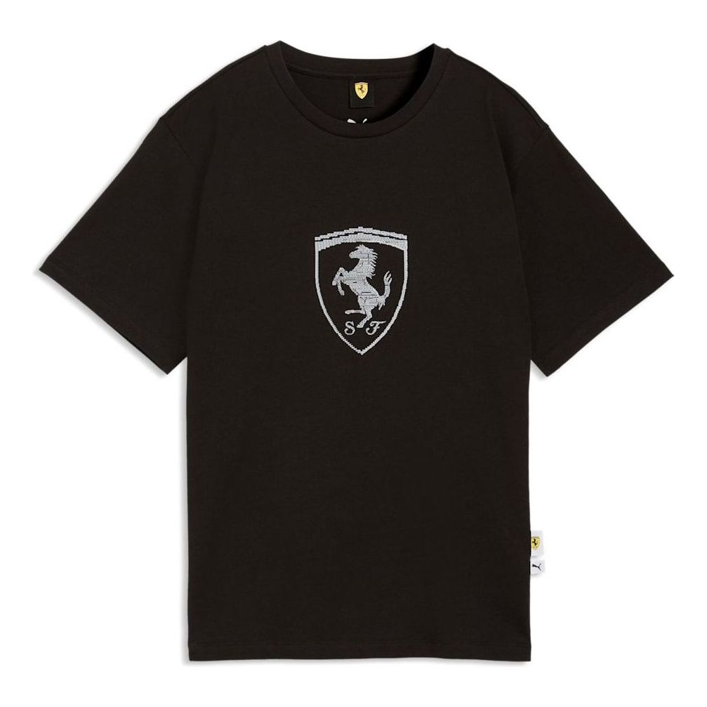 (WMNS) PUMA x Scuderia Ferrari Tonal Shield T-Shirt 'PUMA Black' 634254-01