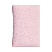 HERMES Mysore Goat Skin Card Holder Women's Light Pink