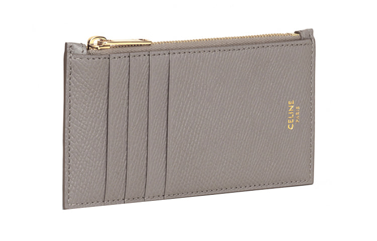 CELINE Grained Calfskin Card Holder Men's Pebble