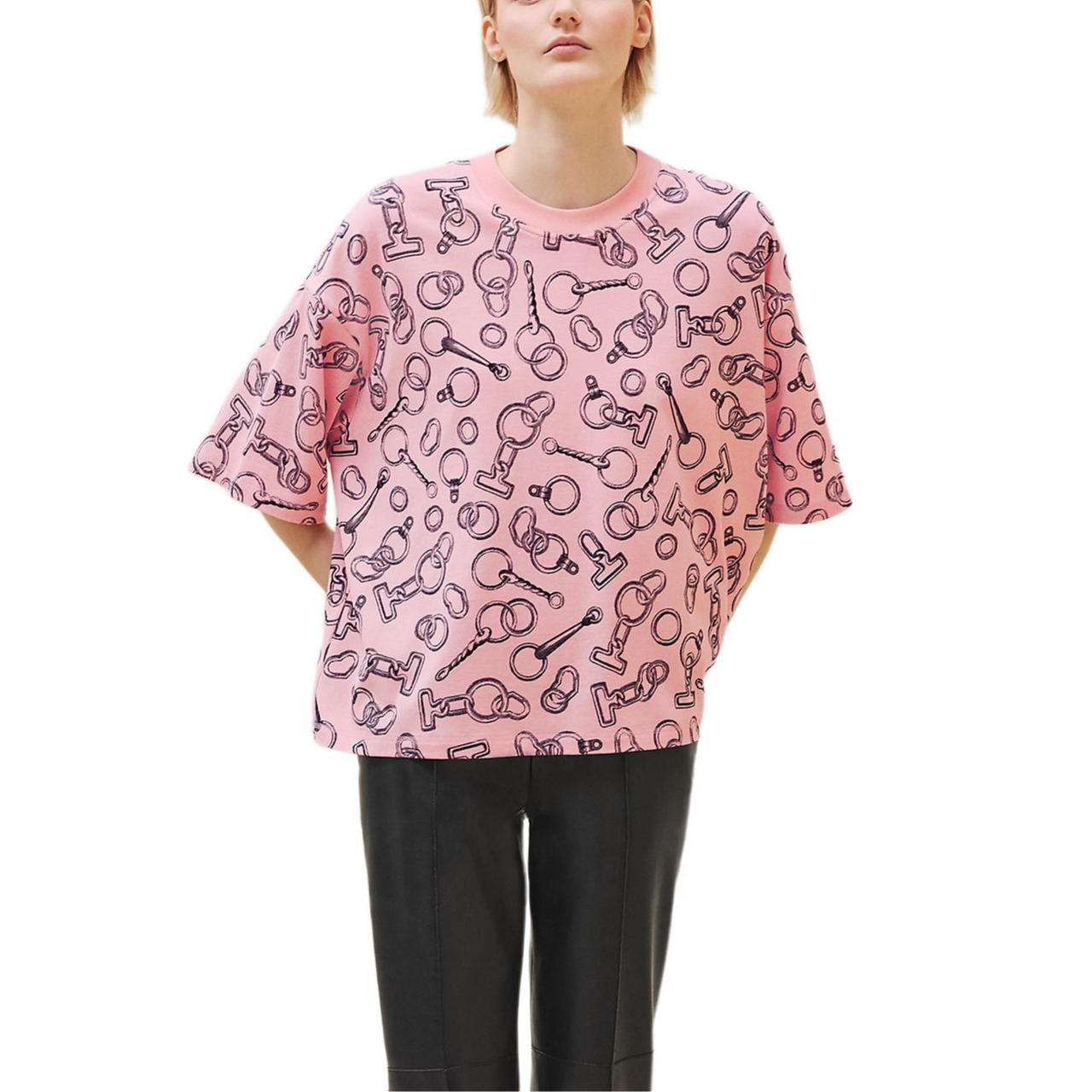 HERMES FW24 T-Shirt Women's Rose Quartz