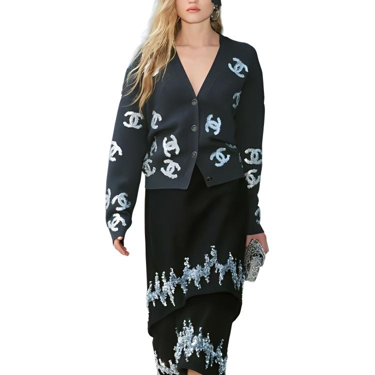 CHANEL SS22 Knitwear Women's Black