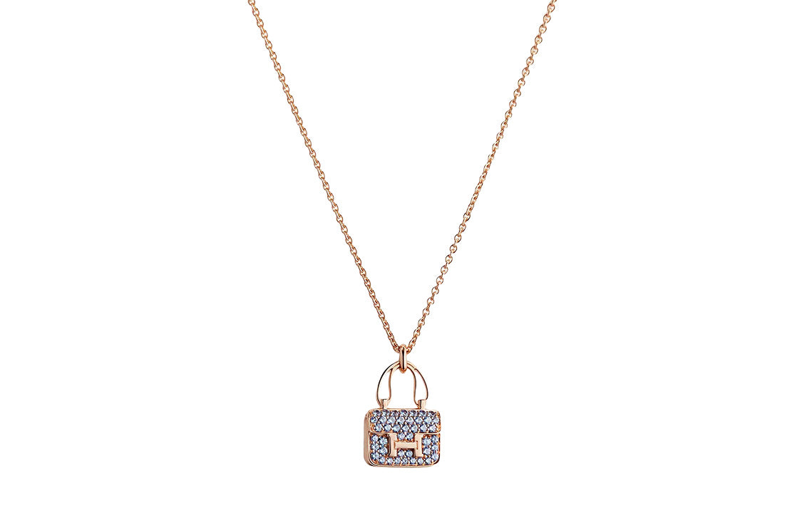 HERMES Amulette 18K Rose Gold Necklaces Unisex