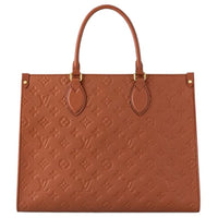 LOUIS VUITTON ONTHEGO Leather Jungle Bag, Tote Bag, Shopping Bag, Shoulder Bag, Handbag Medium Size Women's Brown