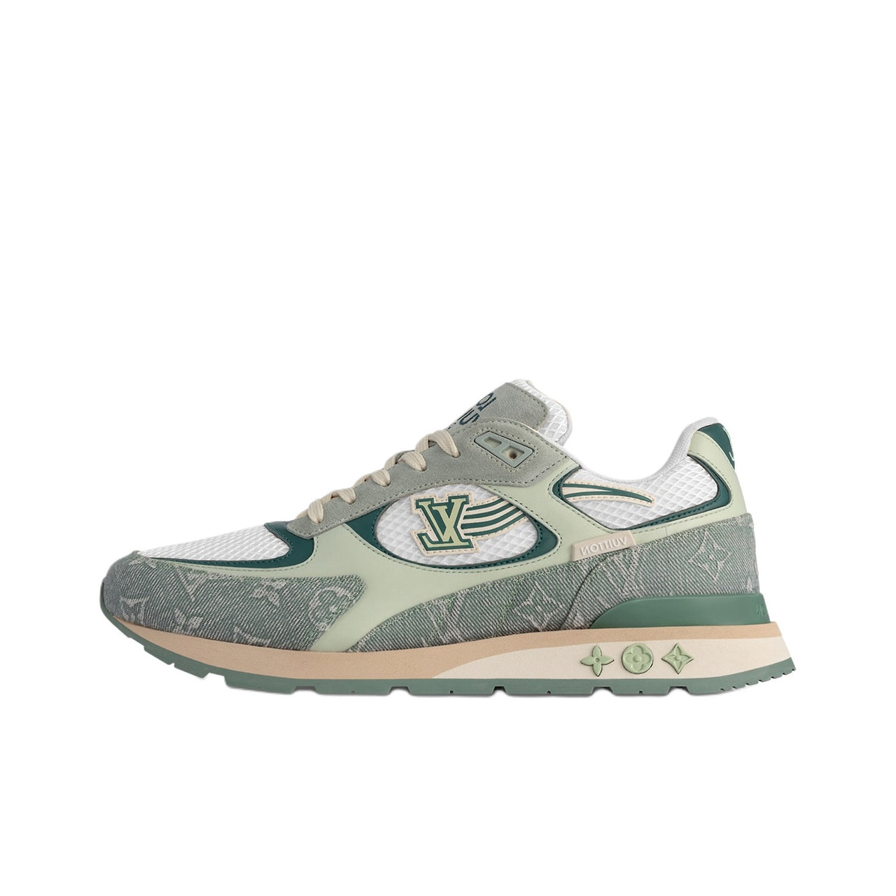 LOUIS VUITTON Run Away Low-Top Casual Shoes Men's Green