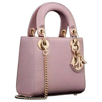 DIOR Lady Dior Lizard Skin Lady Dior Bag, Shoulder Bag, Crossbody Bag, Handbag Mini Women's Begonia Pink