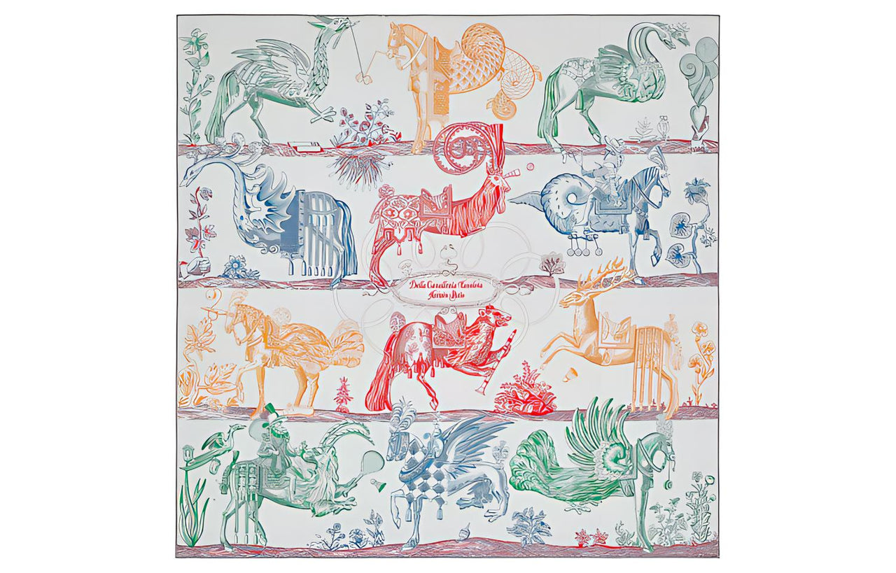 HERMES Silk Scarves Women's Multicolor