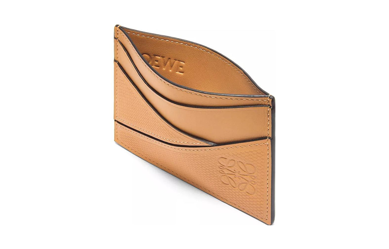LOEWE Puzzle Cow Leather Card Holder Men's Warm Sand