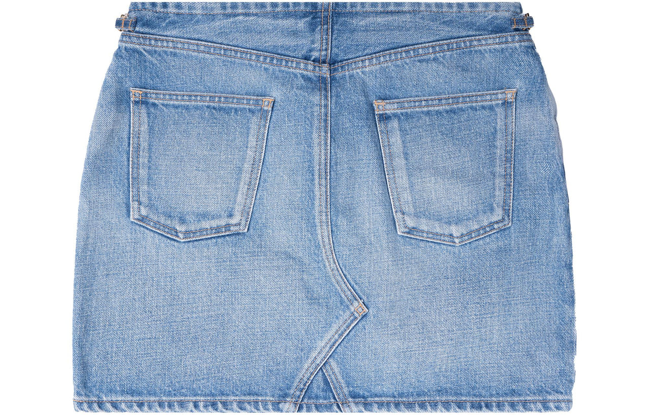 CELINE Denim Short Skirts Women's Blue