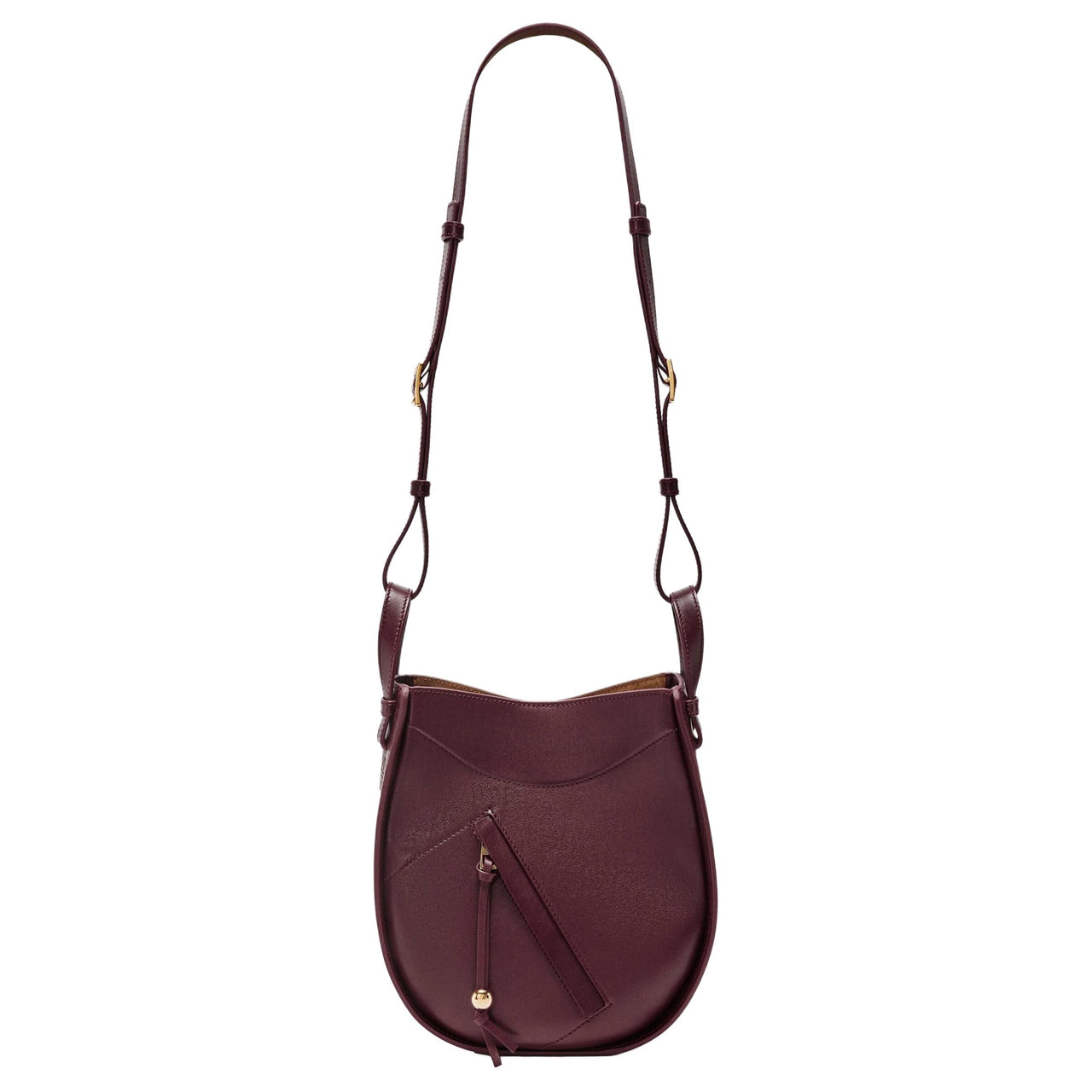 LOEWE Hammock Bright Calfskin One Shoulder Handbag Women's Dark Burgundy