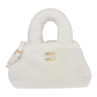 MIU MIU Sheepskin Shoulder Bag Crossbody Bag Handbag Women's White