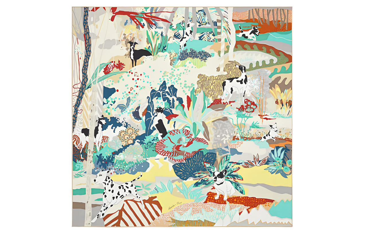 HERMES Silk Scarves Unisex Multicolor