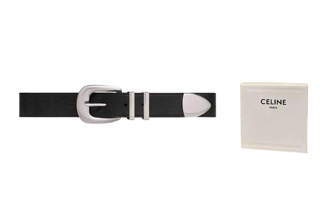 CELINE Large Western Vintage Calfskin Belt