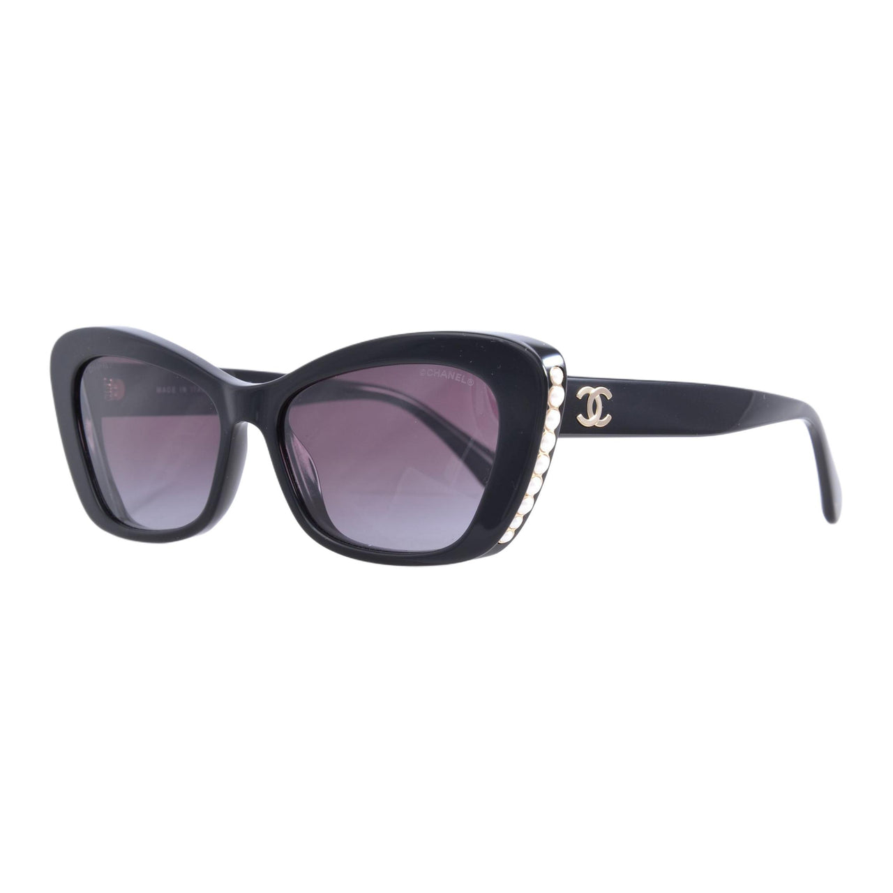 CHANEL Plate Frame Butterfly Sunglasses Women's