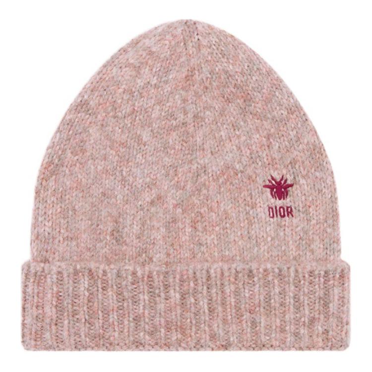 DIOR Cotton, Alpaca, Polyamide, Wool, Metalized Polyester Beanies Kids' Pink