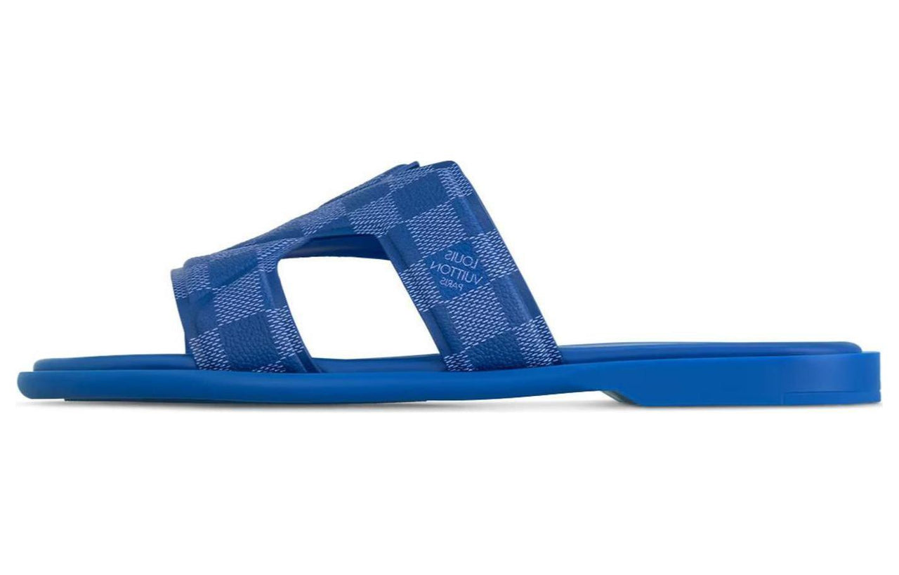 LOUIS VUITTON Quiet Slide Slippers Men's Sea Blue