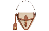 CELINE Calfskin Triangle Bag Handbags Men's Natural & Brown Umber