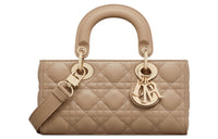DIOR Lady D-JOY Sheepskin Daisie Bag Shoulder Bag Crossbody Bag Handbag Small Size Women's Hazelnut Berry
