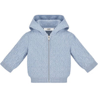 DIOR Kids' Top Zipped Cardigan With Hood Blue Infant And Toddler