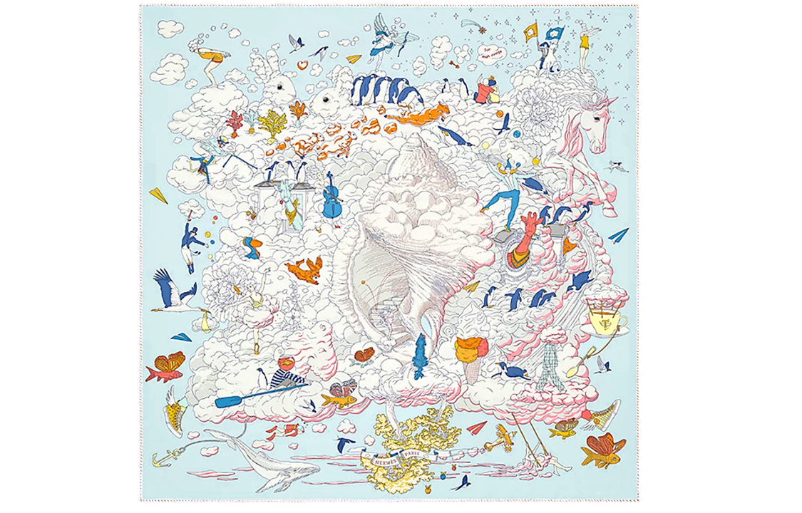 HERMES Silk Scarves Women's
