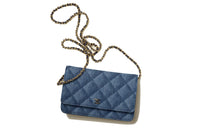 CHANEL Denim Metal Handbag Shoulder Bag Crossbody Bag Regular Women's Dark Blue