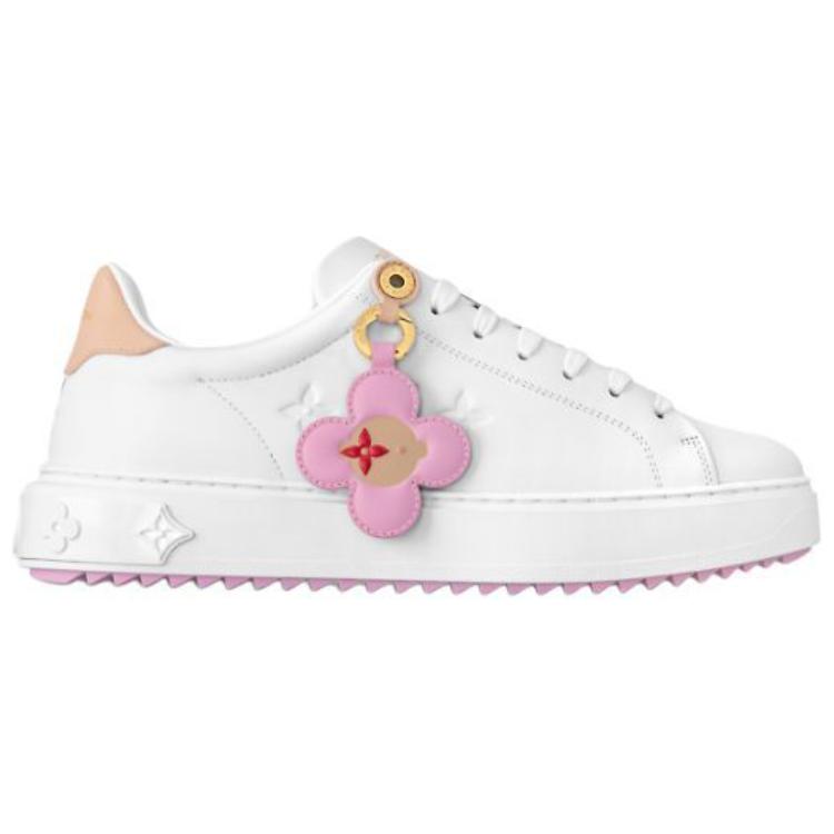 LOUIS VUITTON Time Out Low-Top Skateboard Shoes Women's White