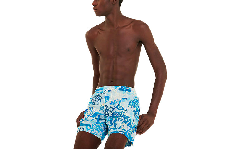HERMES SS21 Casual Shorts Men's Mediterranean Blue