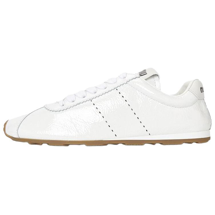 MIU MIU Plme Low Top Casual Shoes Women's White