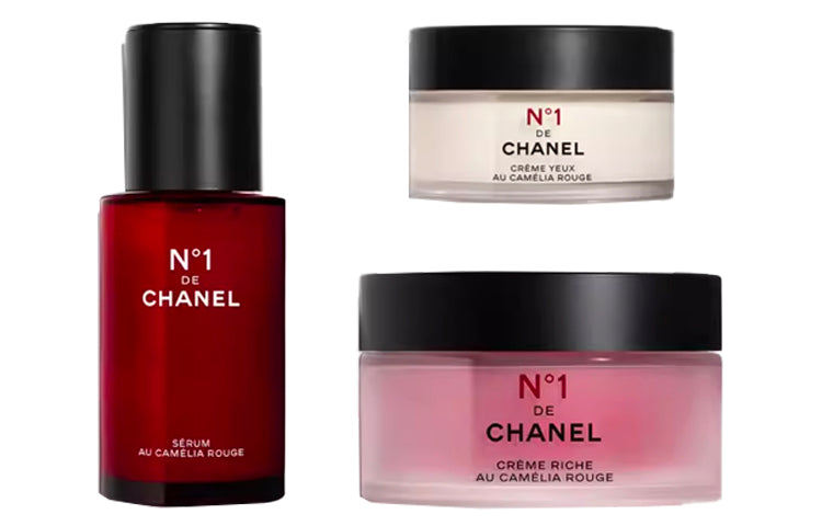 CHANEL No. 1 Red Camellia Trilogy Skincare Sets Hydrating Repair 30ml+15g+50g