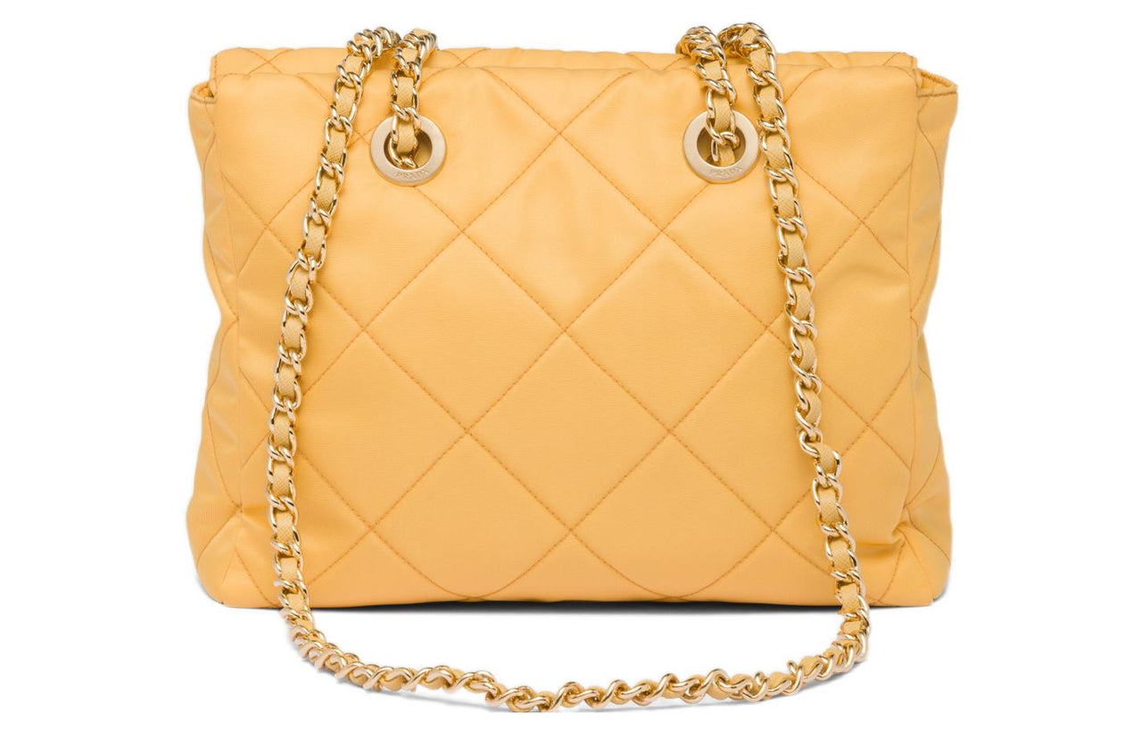 PRADA Fabric Parachute Bag Crossbody Bag Shoulder Bag Women's Corn Yellow