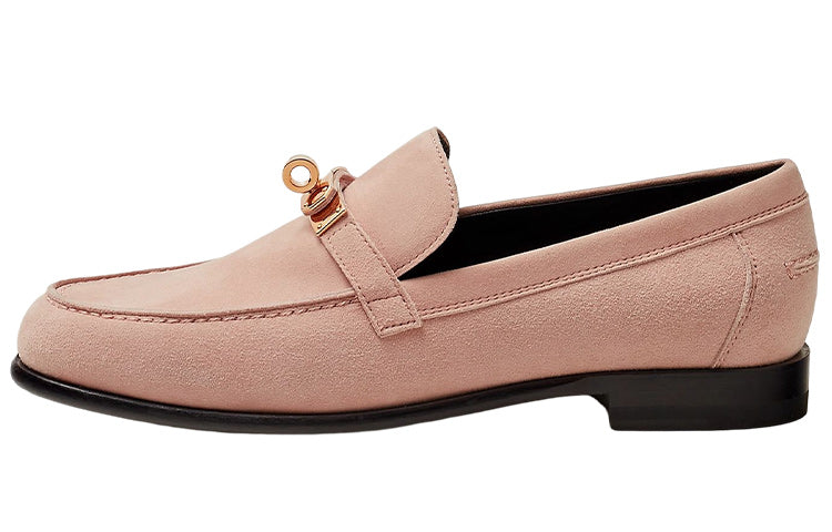 HERMES Destin Casual Single Shoes Women's Metal Pink
