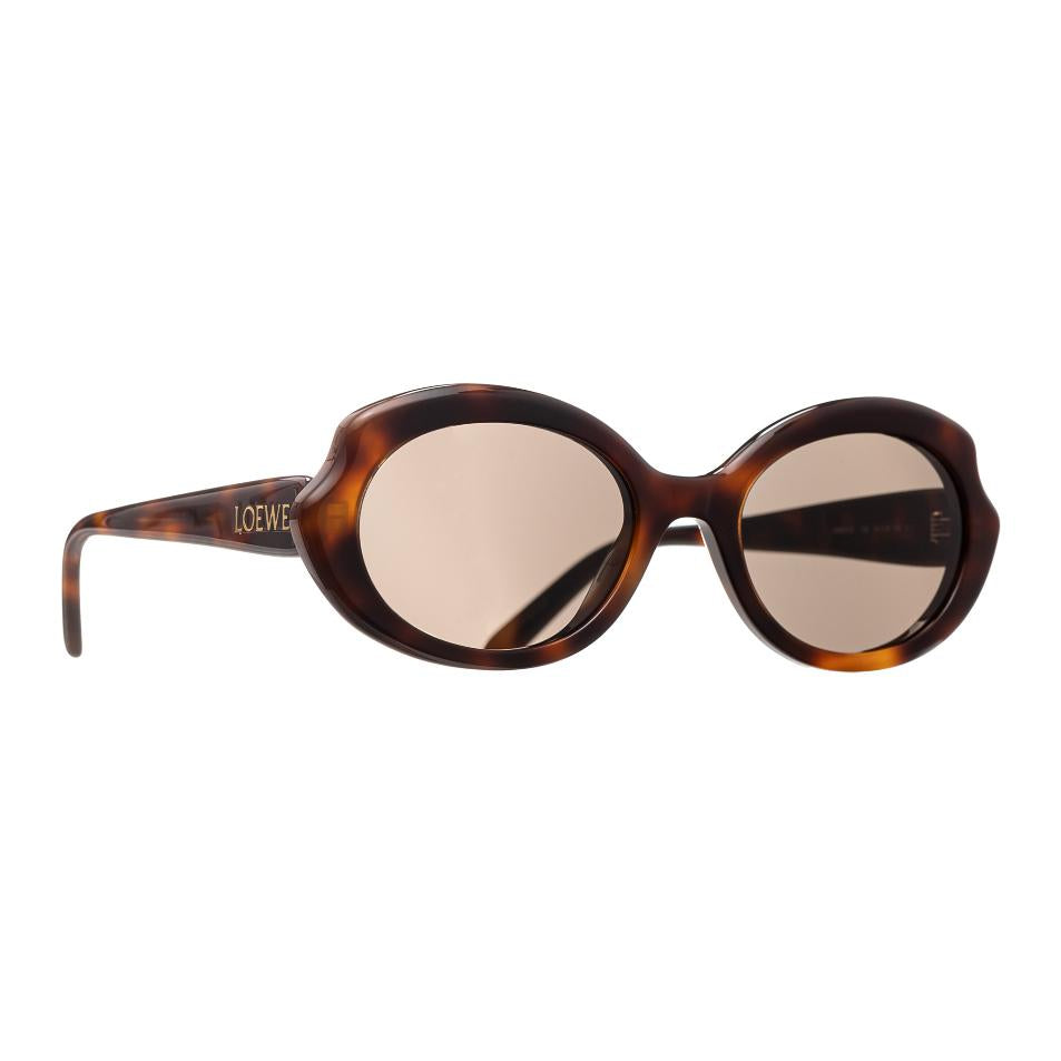 LOEWE Acetate Irregular Shape Sunglasses Women's Tortoiseshell