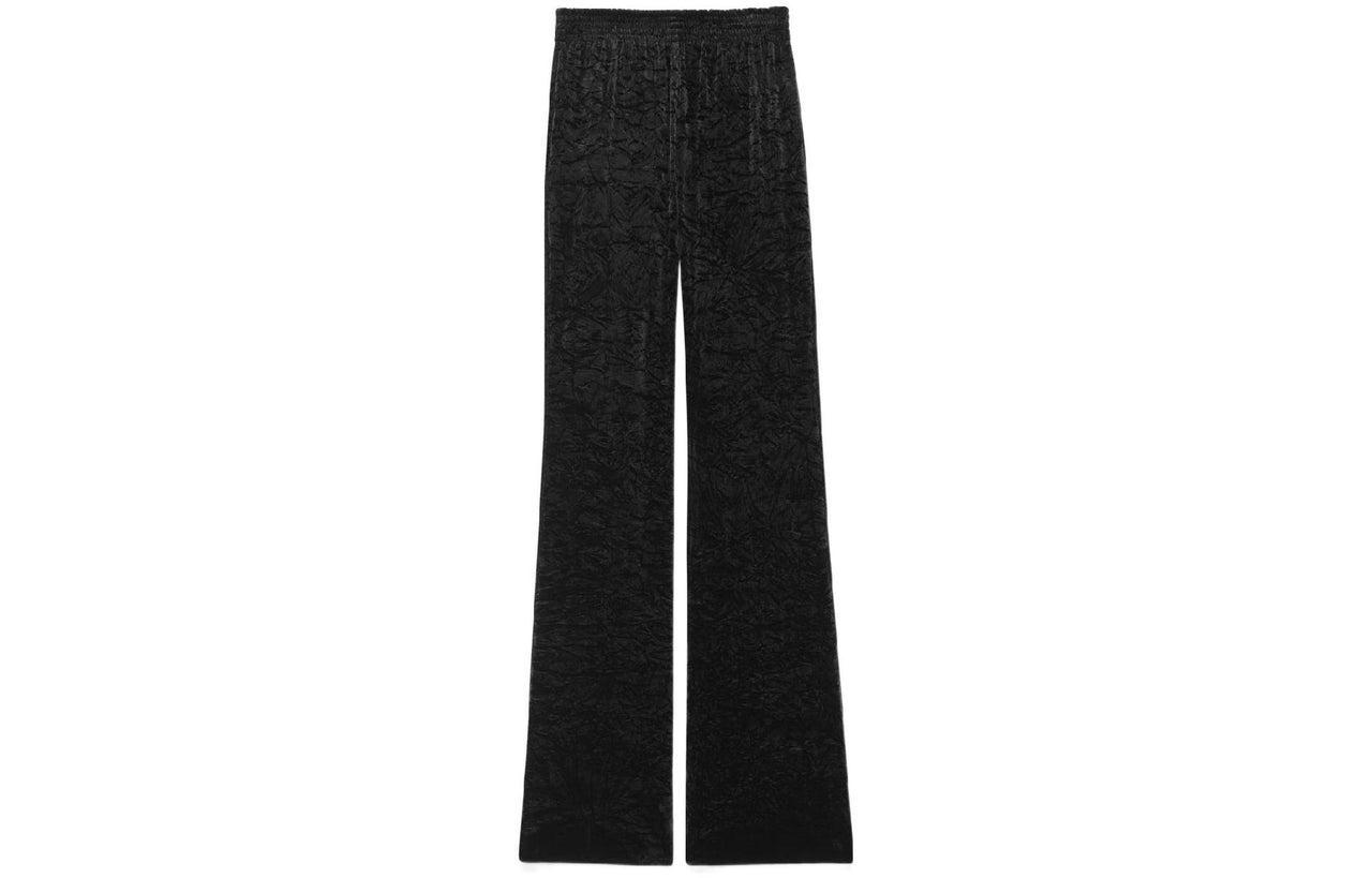 SAINT LAURENT Wide Leg Velvet Trousers