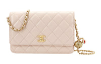 CHANEL 22SS Spring And Summer WOC Lambskin Prosperity Bag Crossbody Bag Shoulder Bag Women's Beige