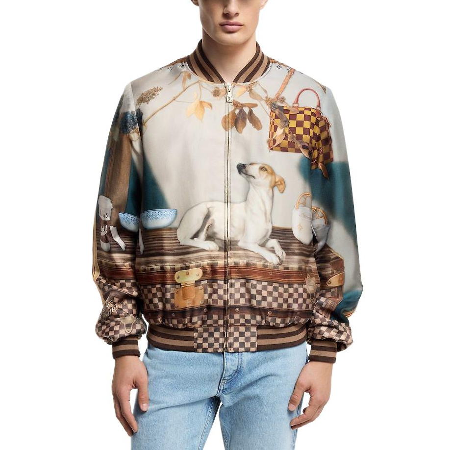 LOUIS VUITTON Silk Scarf Souvenir Jacket