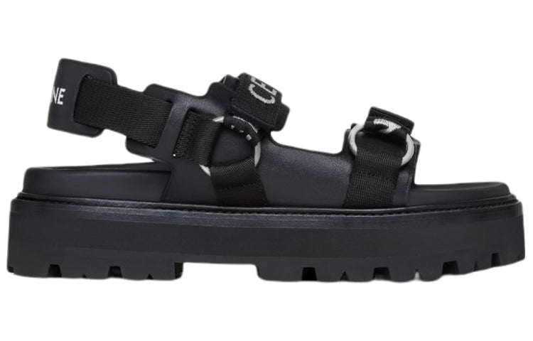 CELINE One Strap Sandals Women's Black