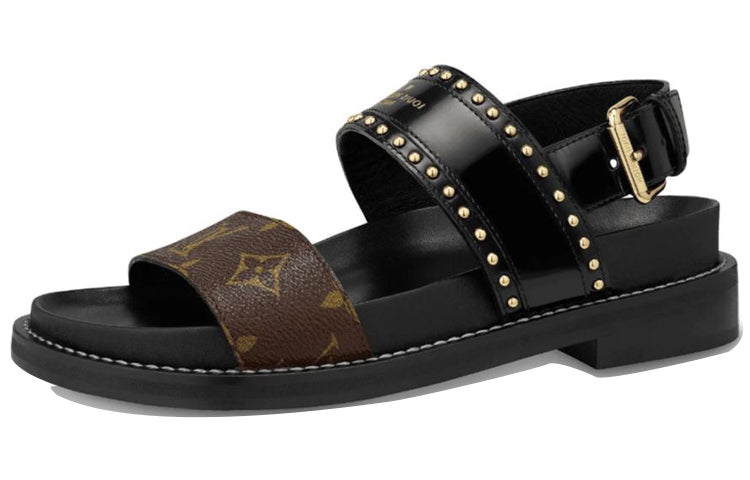 LOUIS VUITTON Shoes Sports Sandals 'Black Brown' Women's