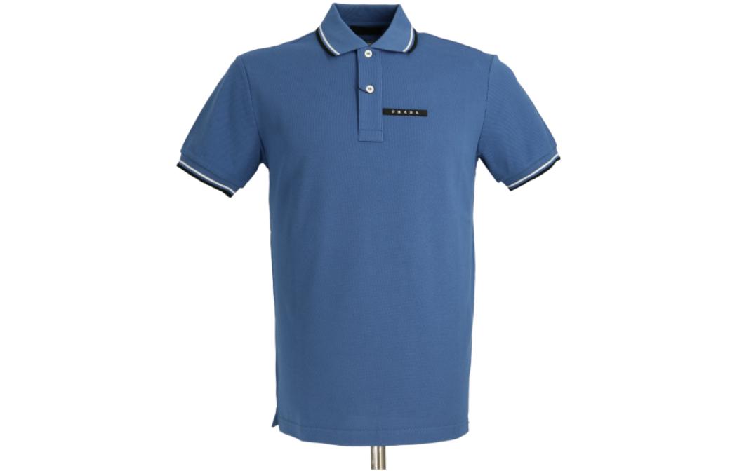 PRADA SS22 Polo Shirt Men's Blue