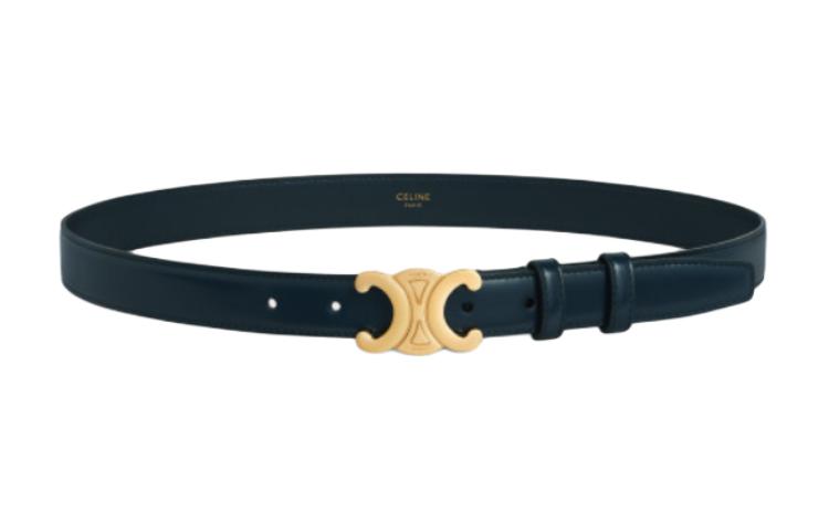 CELINE Medium Triomphe Belt In Taurillon Leather