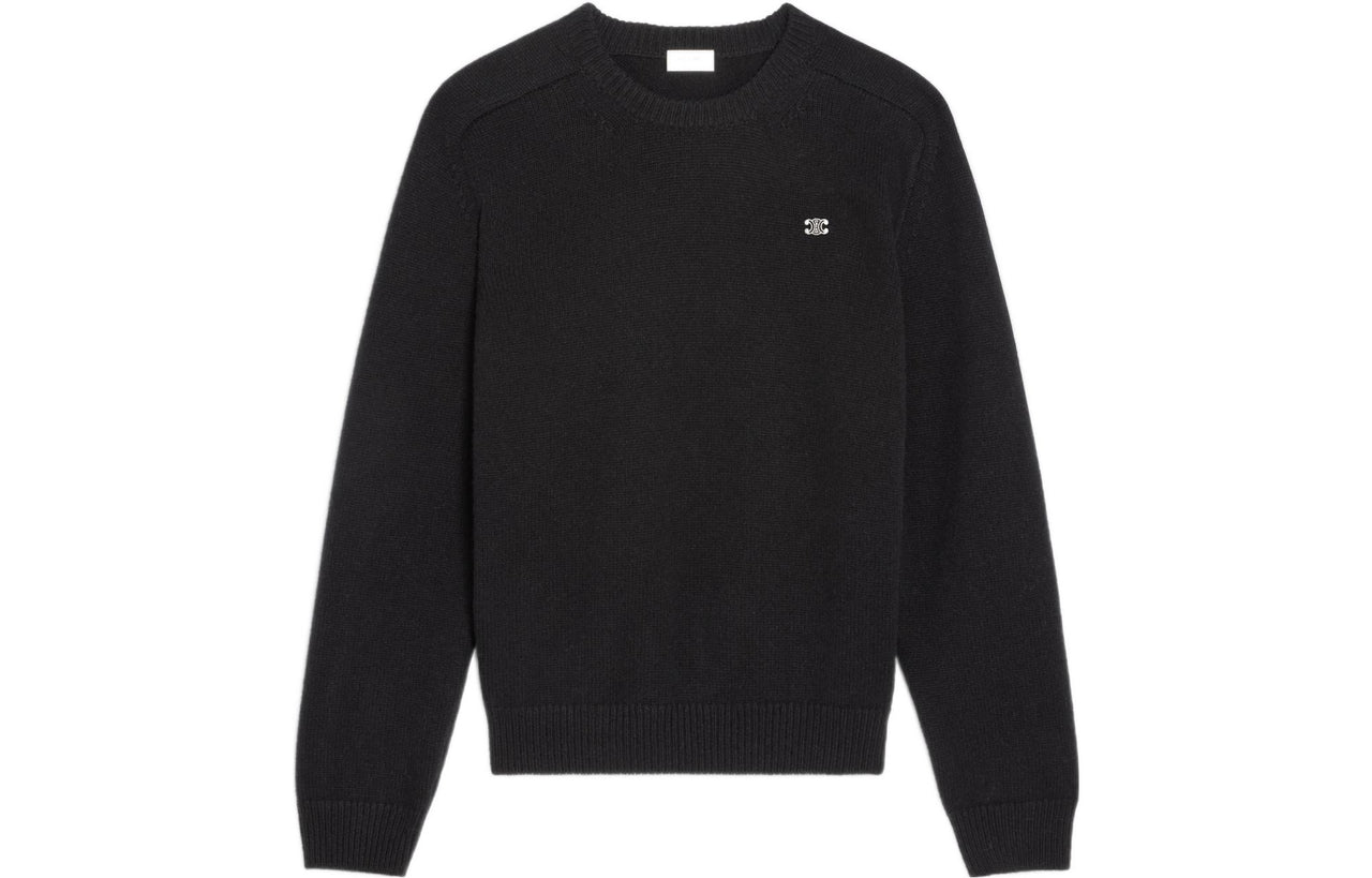 CELINE Triomphe Crew Neck Sweater In Wool And Cashmere