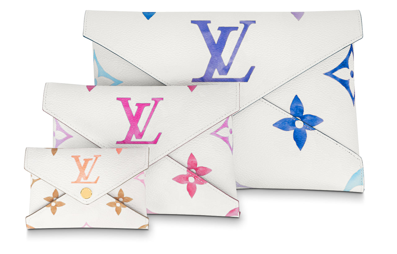 LOUIS VUITTON Kirigami Pochette Blue/Pink/Beige