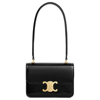 CELINE Calfskin Handbag, Shoulder Bag Women's Black
