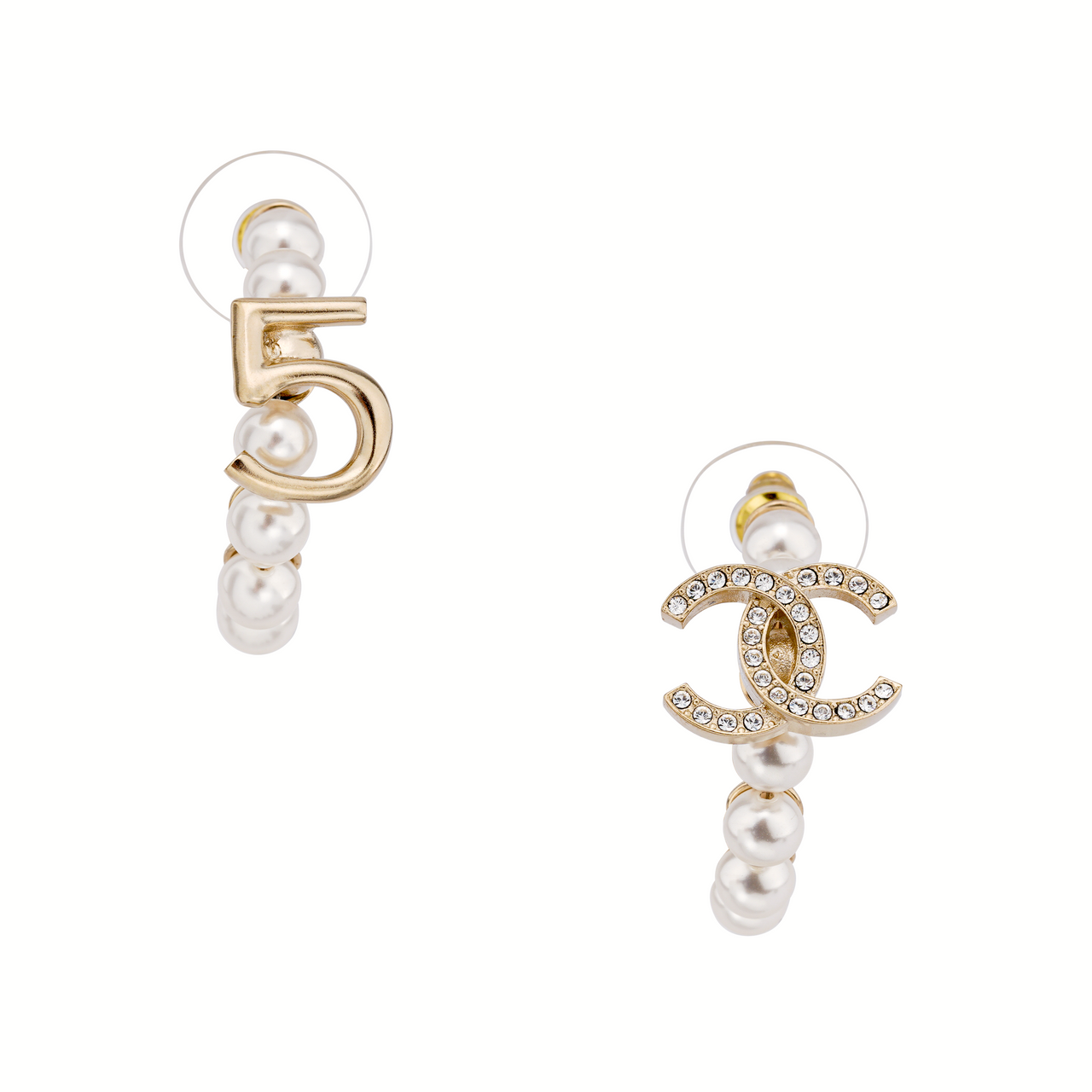 CHANEL Earrings Women's Gold