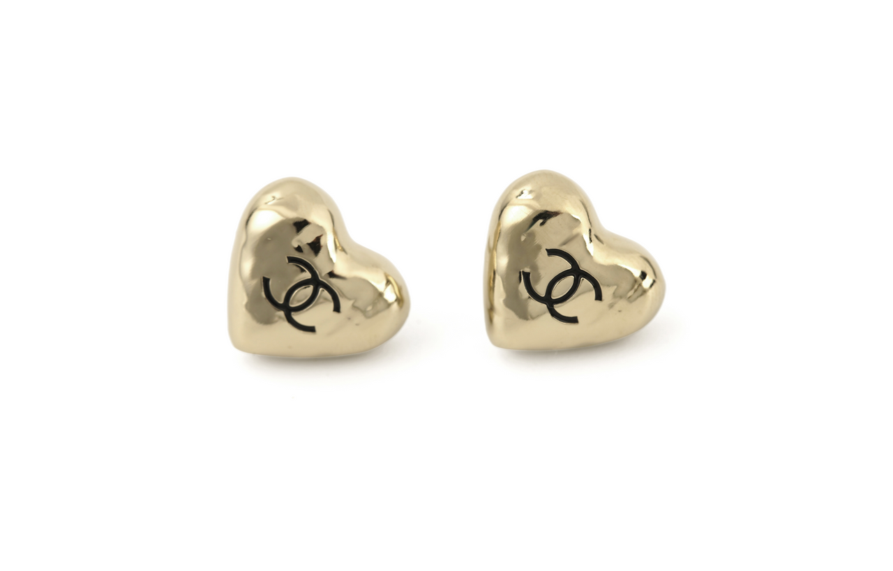 CHANEL 22c Early Spring Stud Earrings Women's Gold