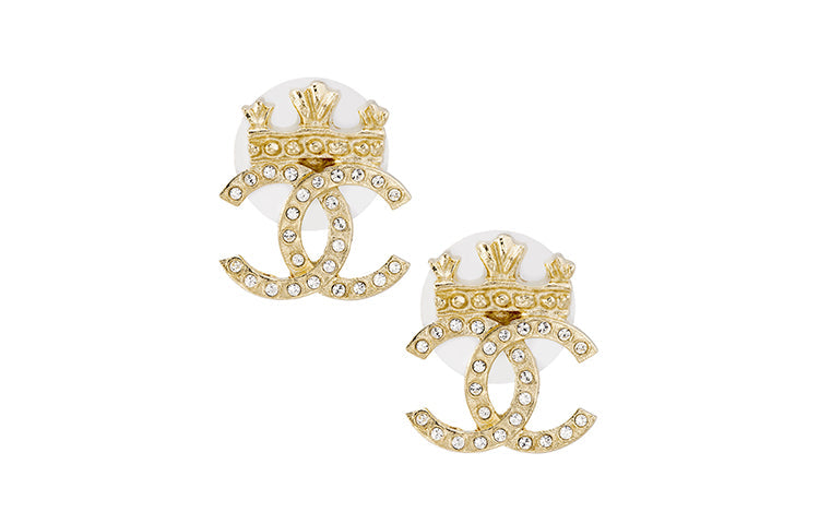 CHANEL Metal Earrings Women's Gold