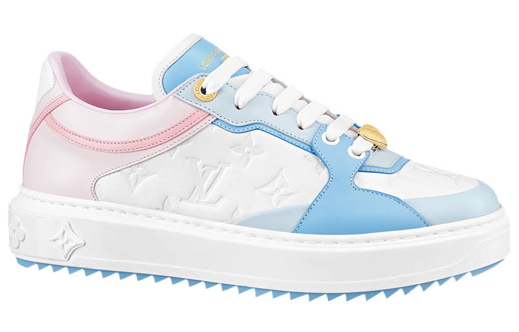 LOUIS VUITTON Time Out Sneakers 'White Monogram With Blue Pink' Women's
