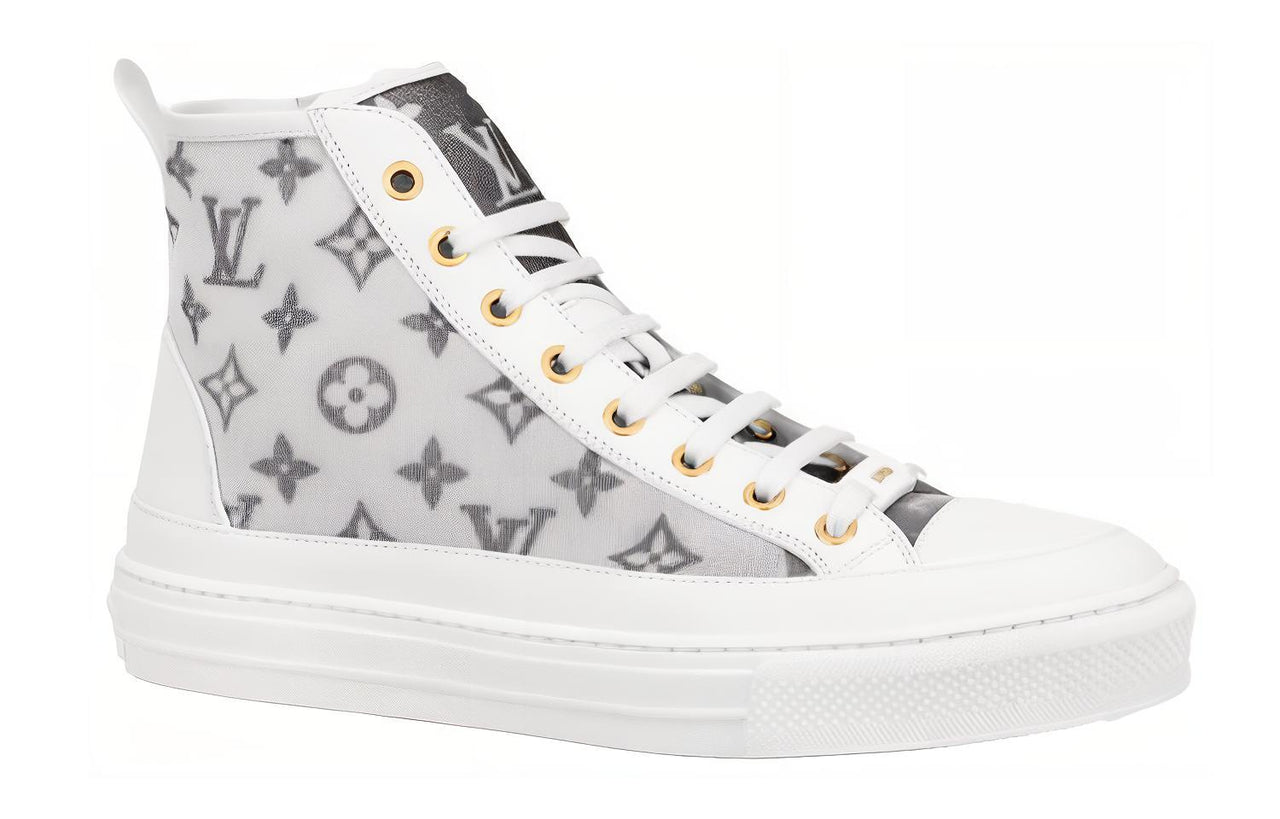 LOUIS VUITTON Stellar Ankle Sneakers 'White Grey' Women's